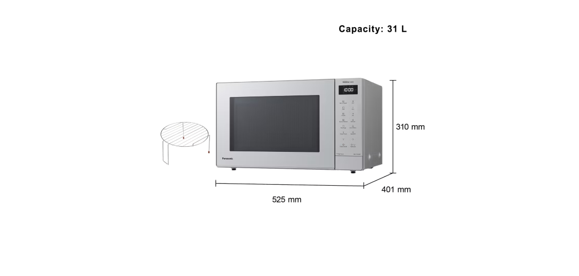 Panasonic Microonde Inverter 31L Nn-gt66qmepg Bianco